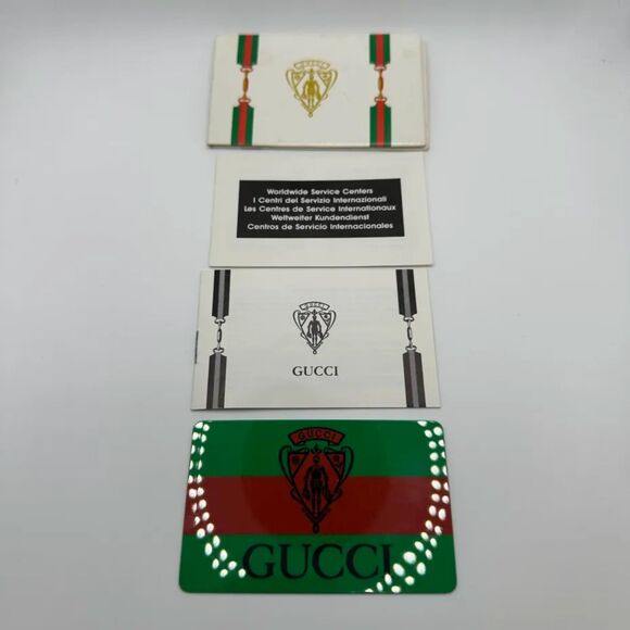 Vintage Genuine Swiss Gucci 2000L Sherry Slim Black Leather Ladies 23mm Watch - Picture 10 of 15